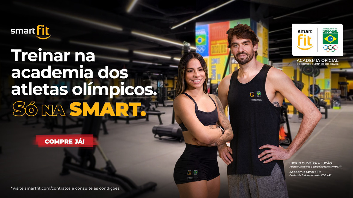 Treinar na academia dos atletas olímpicos. Só na Smart.